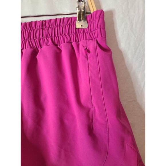 Peloton Woman's Athletic Run Tulip Shorts Fuchsia Lined Pull-on 4"in Medium - Picture 3 of 9
